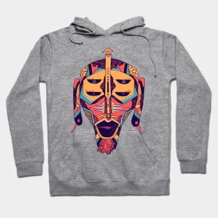 Retro Triad African Mask No 11 Hoodie